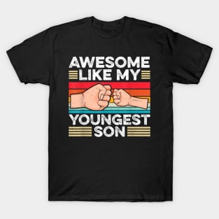 Awesome Like My Youngest Son Fist Bump Family Matching T-Shirt